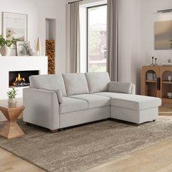 Costco Coddle Luke Fabric Sleeper Sofa With Reversible Chaise And Storage $450