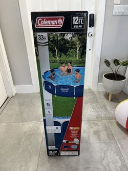 Coleman Steel Pro 12 ft. x 33 in. Round Metal Frame Above Ground Pool