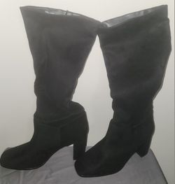 Ladies Black Express Knee High Boots 