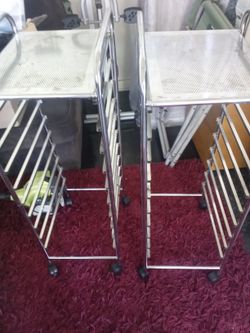 Rolling Shelves With Trays  15$