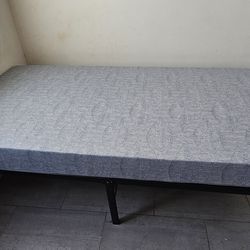 Twin bed mattress and frame