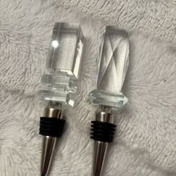Because Crystal Glass Chic Decanter Bottle Stoppers 
