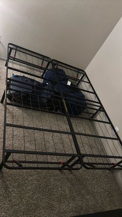 Queen foldable bed frame and queen size bed