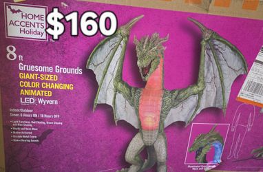 🔥 GIANT 8 FT ANIMATED HALLOWEEN DRAGON – ONLY $160! 🐉🎃