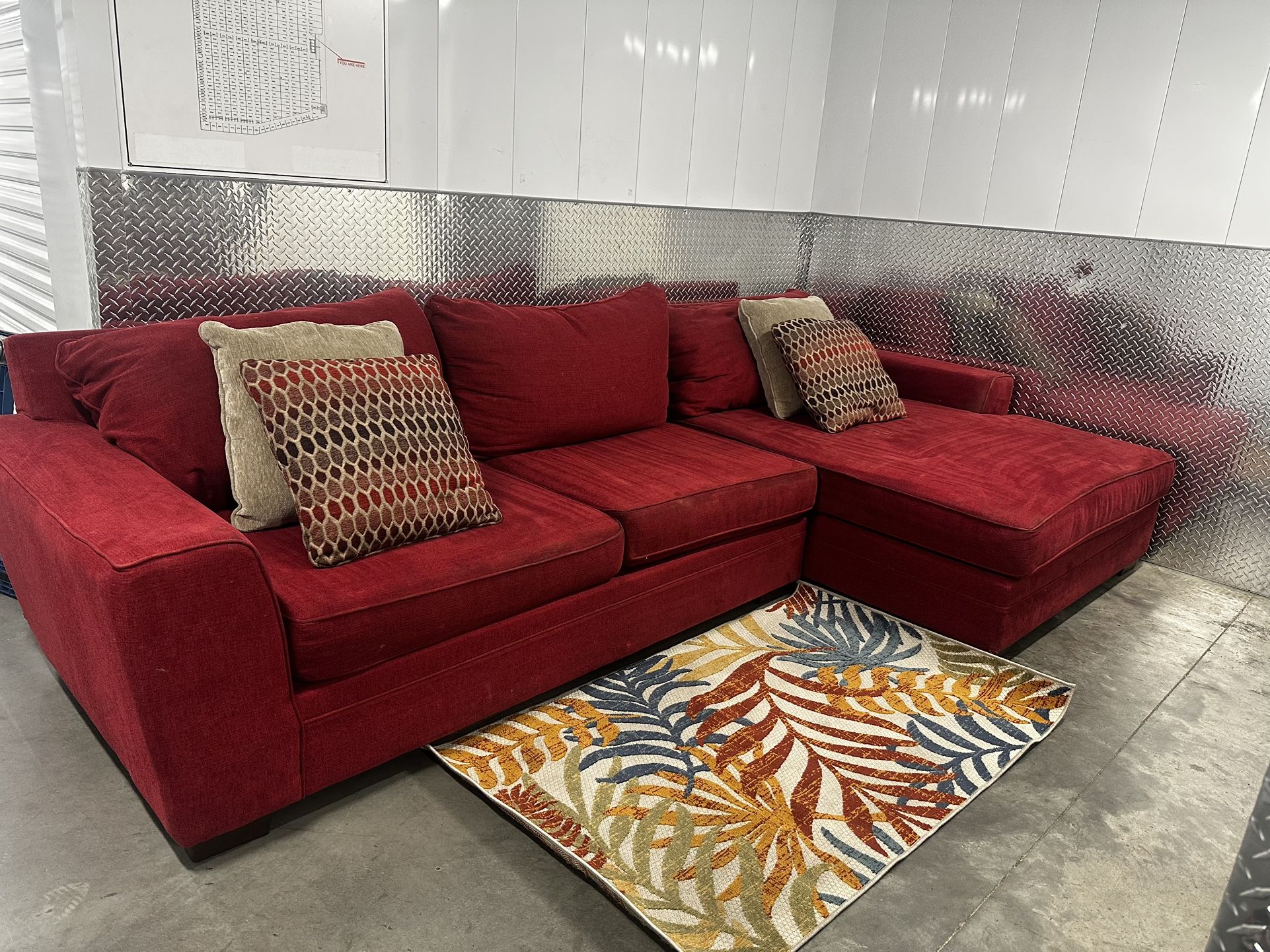 RED SECTIONAL COUCH W/ FREE DELIVERY