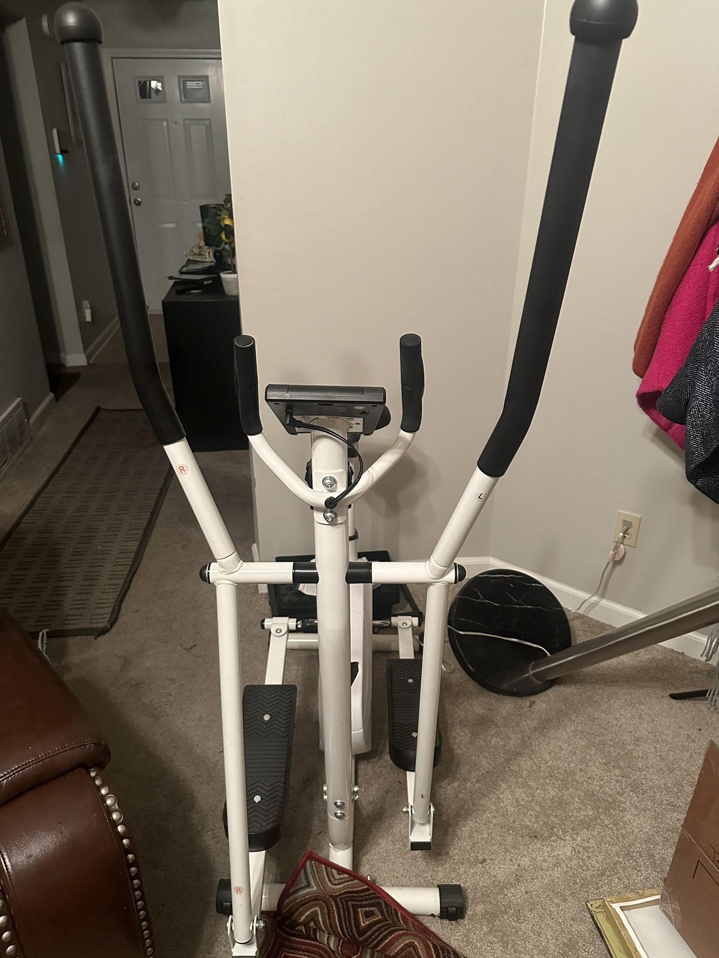 elliptical + exercise bike