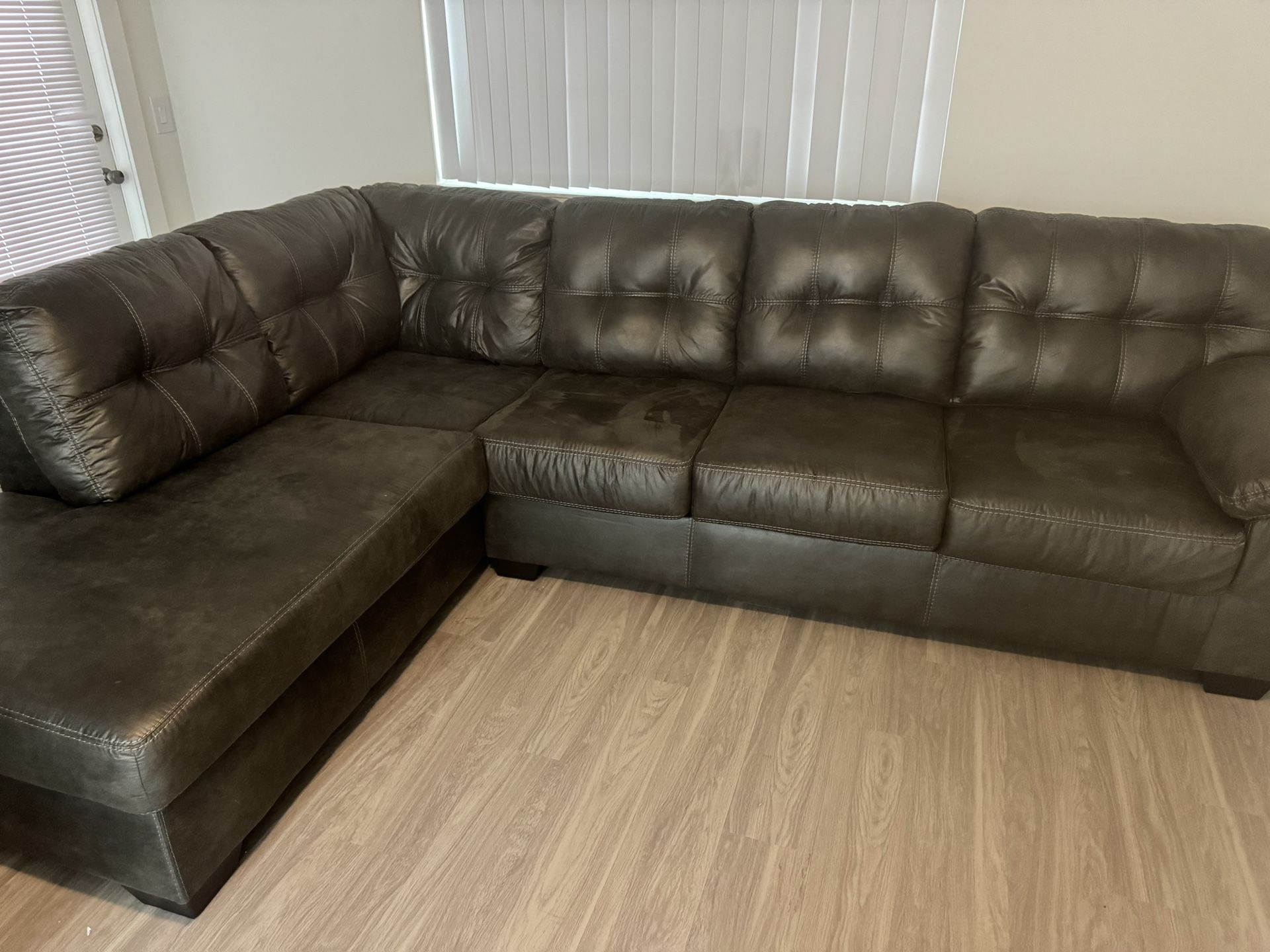 L Shaped Couch Black 