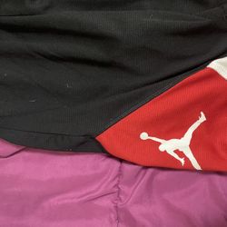 Black Red And White Kids Lg Jordan Shorts 