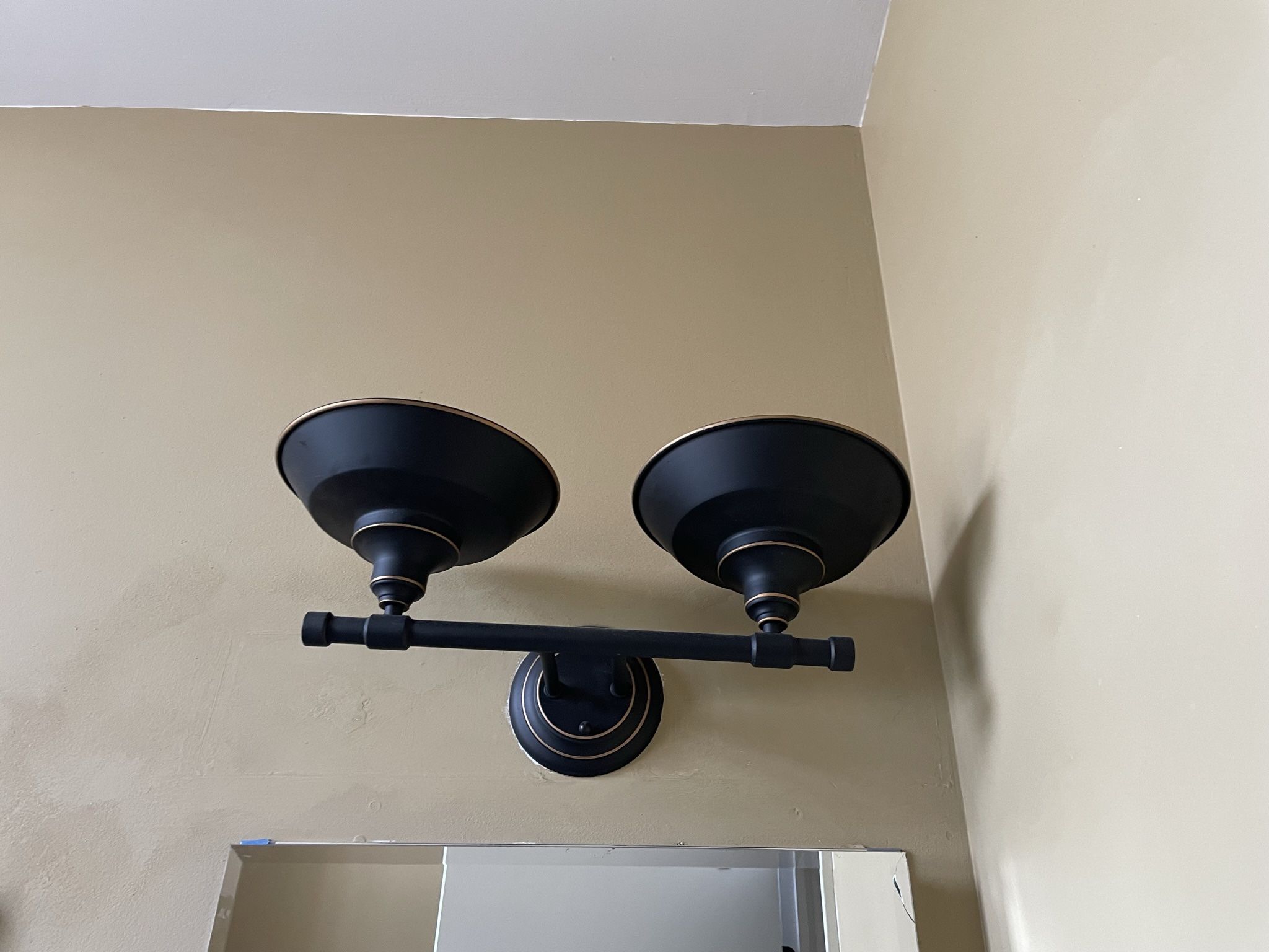 Bathroom Vanity Bronze Light Fixture Wall Mount Flush