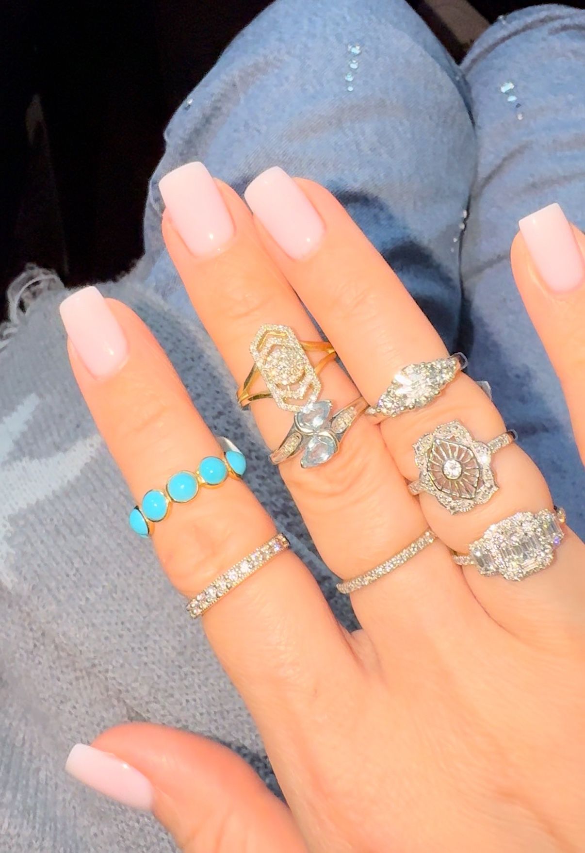 10K 14K 18K Gold Platinum Natural Diamonds Aquamarine And Pearls!!! 