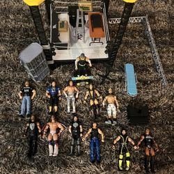 WWE Toys Lot And ToughtTalkers Ring