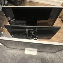 3 Monitors - HP, & Apple Thunderbolt Displays 27