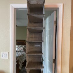 New Hanging Closet Organizer With 6 Shelves
