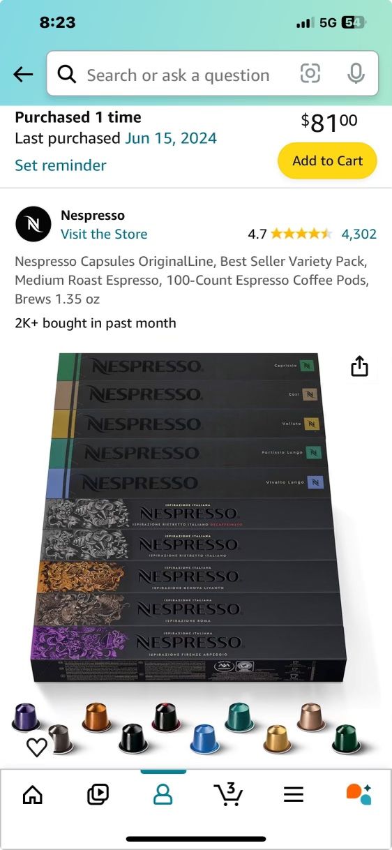 Nespresso Coffee Capsules