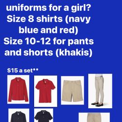 Girls uniforms