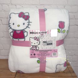 Hello Kitty Full / Queen Flower Blanket