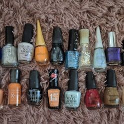 SEVERAL SALON NAIL POLISHES USED AND MOSTLY  NEW!!!