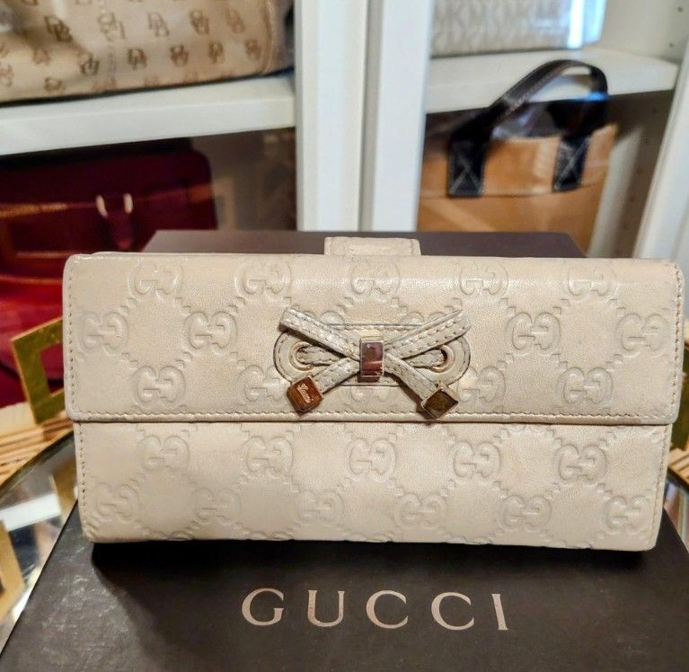 Gucci GG Embossed Leather Long Wallet