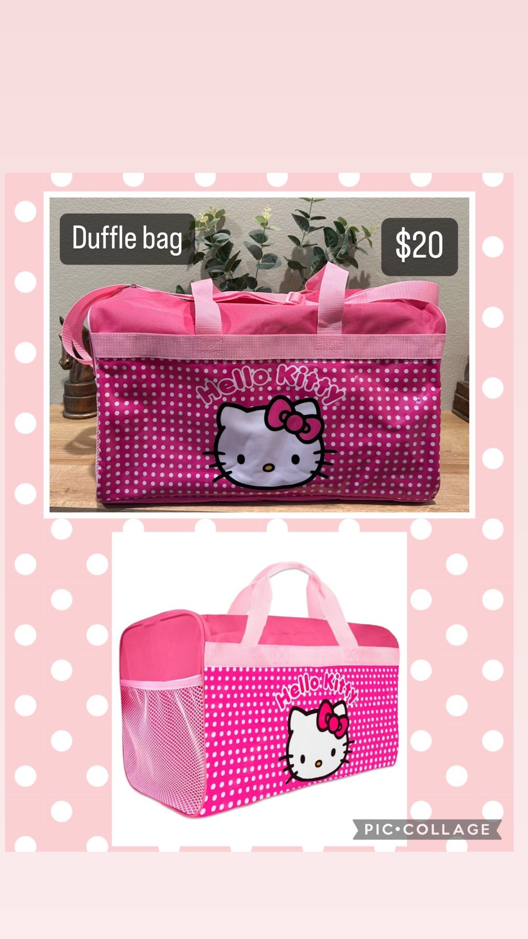 Hello Kitty Duffle Bag $20