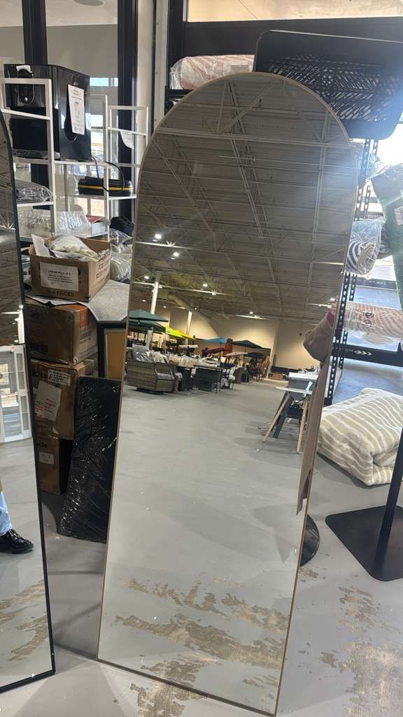 M-Arched Mirror Full Length, Upgraded 21"x64" Body Wall Mirrors with Shatter-Proof Glass, Floor Standing, Hanging or Leaning, Large Tall Arch Mirror w