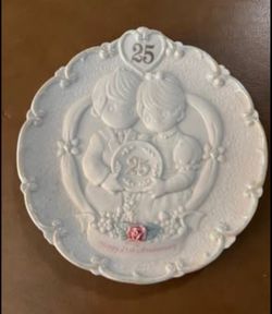 Precious Moments 25th anniversary plate
