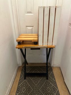 Dolly With Storage Box Wood Sets