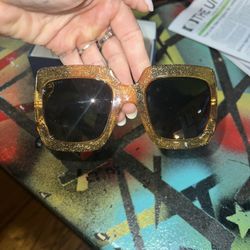 Gold Sparkle Gucci Shades