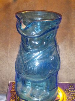 Clear Blue Toby No Chips 6 And 1/2 Inchs