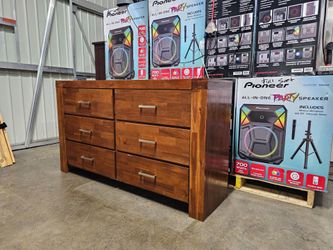 6-Drawer Wooden Dresser