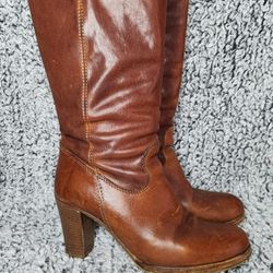 COACH Maxene Calf Q262 Womens Boots - Brown Whiskey 7B