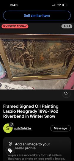 Vintage signed oil painting by laszio Neogrady
