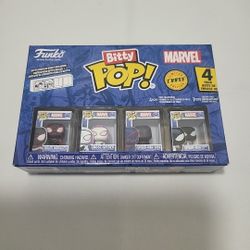 Funko Bitty Pop!: Marvel's  Spider-Man 4-Pack W/ Symbiote Suit CHASE NIB (RX)