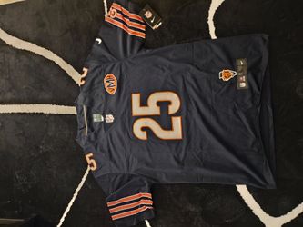 Monangai Chicago Bears Home And Navy Jersey With The Patch Stitched  2XL