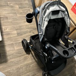 Graco  Convertible Double stroller & infant seat set 