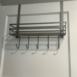Over The Door Shelf And Hooks