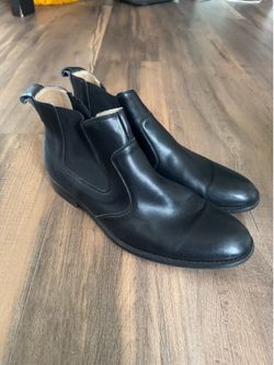 Black Vegan Leather Chelsea Boots - Men’s 13