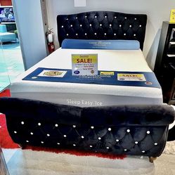 BEAUTIFUL BLACK FABRIC KING BED FRAME!$299!*SAME DAY DELIVERY*NO CREDIT NEEDED*EASY FINANCING*HUGE SALE*