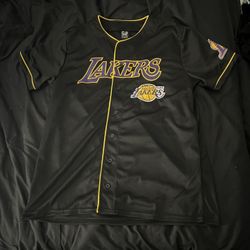LOS ANGELES LAKERS BASEBALL JERSEY TOP