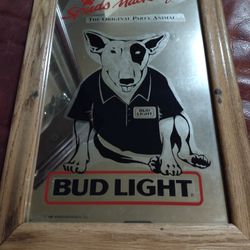 Vintage Spuds Mackenzie Bud Light Mirror

