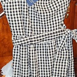 NWT Croft And Barrow Blk/WHT Checkered Dress