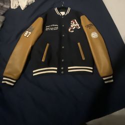 Navy Blue Aeropostale Varsity Jacket