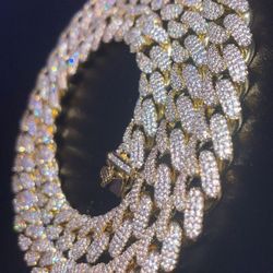 Gold Plated Cuban Link Chain 22” 