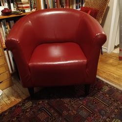 Leather Chair -  Ox Blood Red