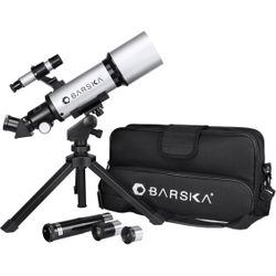 Barska 300 Power Starwatcher Refractor Telescope With Mount & Carrying Case