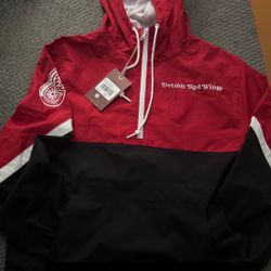 Detroit Red Wings Windbreaker Jacket Size Small