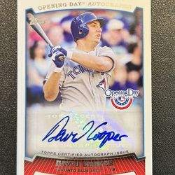 2013 Topps DAVID COOPER Opening Day Autographs AUTO #ODA-DC Blue Jays