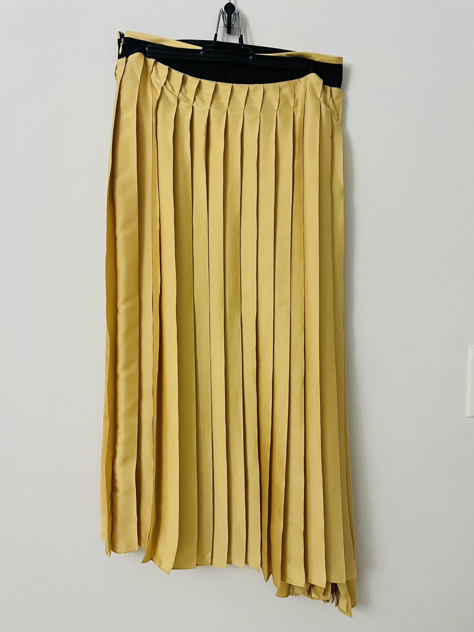 Victoria Beckman Gold Long Skirt