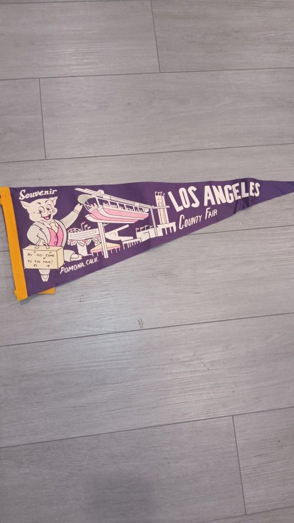 Vintage 1960's LA County Fair Pennant

