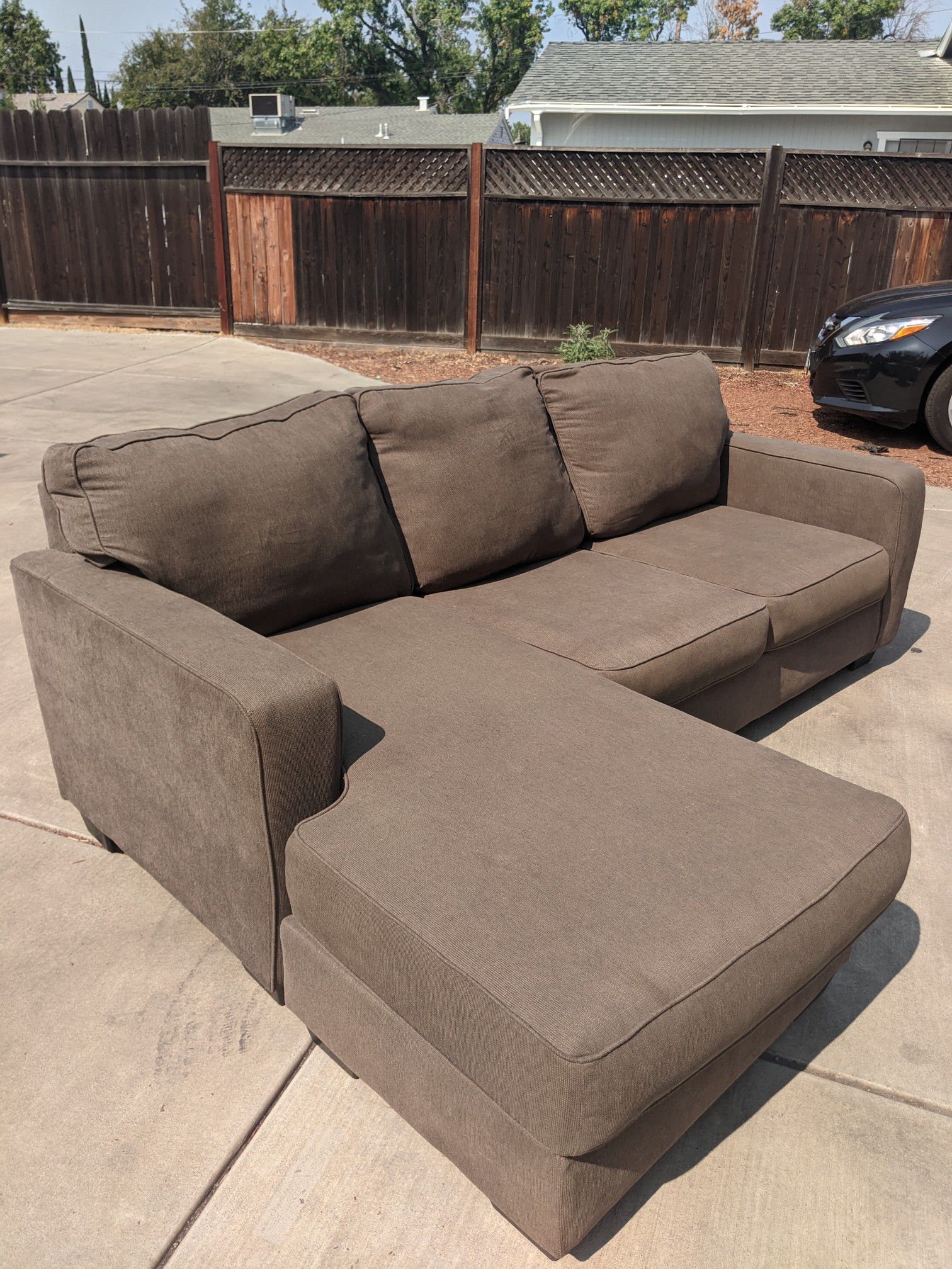 BROWN L SHAPE COUCH