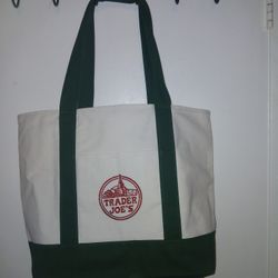 Large Olive Green  Trader Joe's Tote Bag